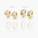 Huggies Zirconia Blanca Chapa de Oro Grupo 31