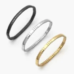 Brazalete Elástico Acero Inoxidable 777 - Negro