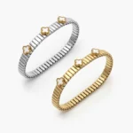 Brazalete Elástico Flor Acero Inoxidable 795 - Oro