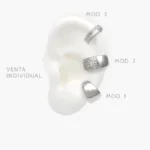 Cuff Zirconias Blancas Chapa de Rodio 135