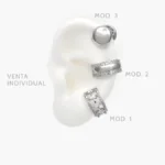 Cuff Zirconias Blancas Chapa de Rodio 138