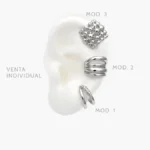 Cuff Chunky Lisos Sin Piedras Chapa de Rodio 139