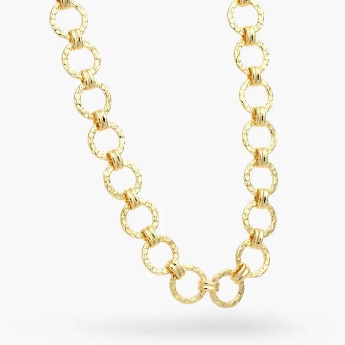 CD0561-1 Collar Cadena Eslabones 1x1 Chapa de Oro 561-1 - Imagen 1