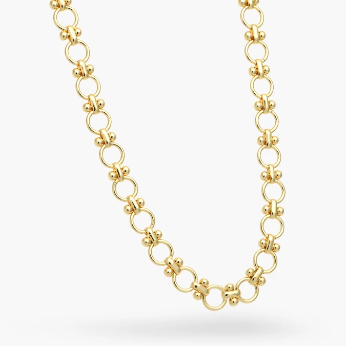 CD0561-2 Collar Cadena Chapa de Oro 561-2 - Imagen 1