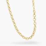 Collar Cadena Eslabones 1x1 Chapa de Oro 562-1