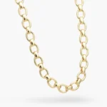 Collar Cadena Eslabones 1x1 Chapa de Oro 563-1