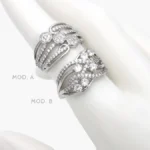 Anillo Zirconias Chapa de Rodio 1265 - Modelo A - 6