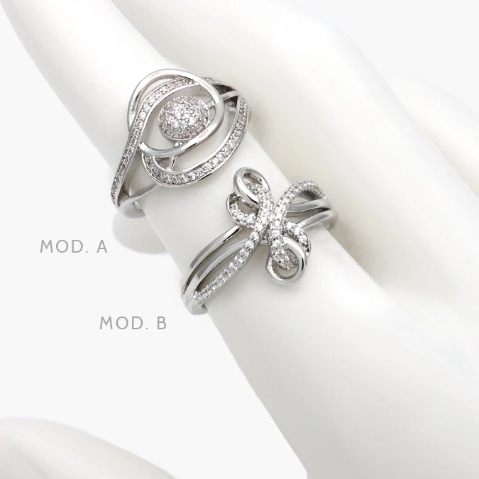 CTB1268 Anillo Zirconia Chapa de Oro 1268 - Imagen 1