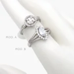 Anillo Zirconia Chapa de Rodio 1283 - 6 - Modelo A