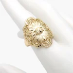 Anillo Flor Chunky Chapa de Oro 1300 - 6