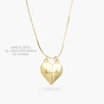 Collar Corazón Imán Pulso Cardiáco Chapa de Oro 703