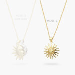 Collar Sol Liso Sin Piedras Chapa de Oro 554