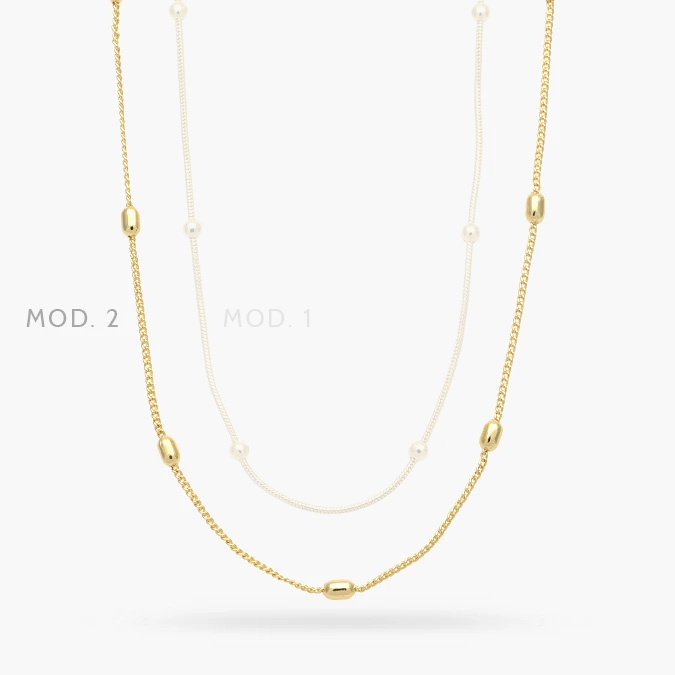 cd0560 Collar Cadena Chapa de Oro 560 - Imagen 1