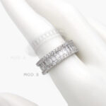 Anillo Churumbela Zirconias Blancas Chapa de Rodio 1275
