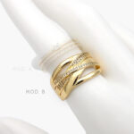 Anillo Zirconia Chapa de Oro 1312 - Modelo A - 6