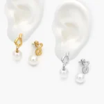 Aretes Perlas Acero Inoxidable 286 - Oro