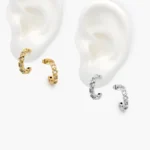 Aretes Zirconia Blanca Acero Inoxidable 292 - Oro