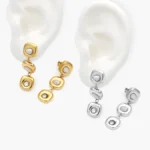 Aretes Madre Perla Acero Inoxidable 294 - Oro