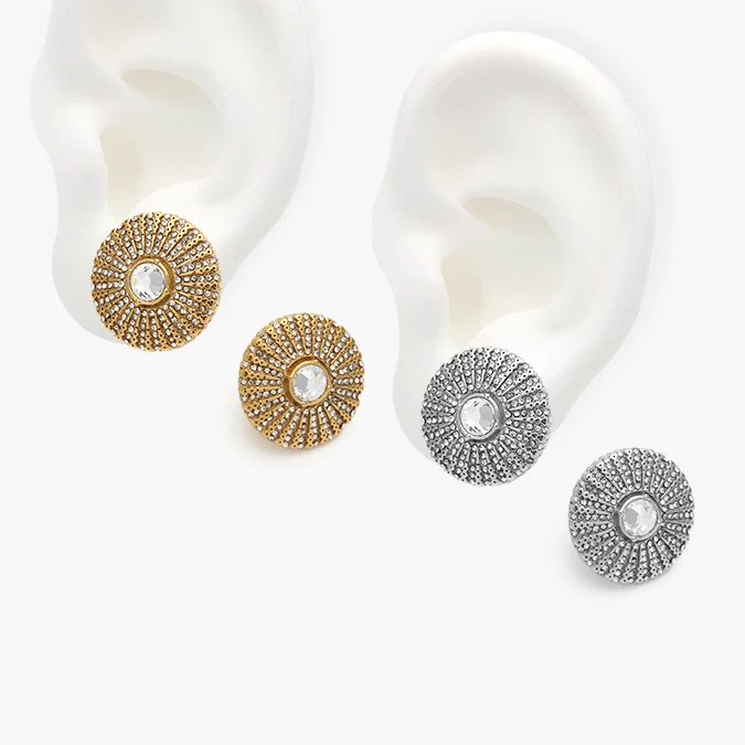 AA10299 Aretes Zirconia Blanca Acero Inoxidable 299 - Imagen 1
