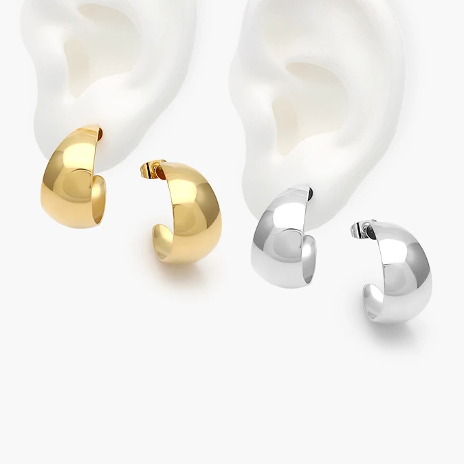 AA10305 Aretes Lisos Acero Inoxidable 305 - Imagen 1