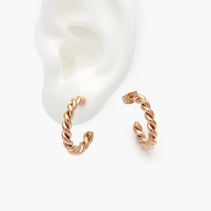 AA10307 Aretes Torcidos Acero Inoxidable 307 - Imagen 1