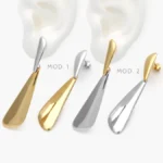 Aretes Bicolor Acero Inoxidable 309 - Modelo 1