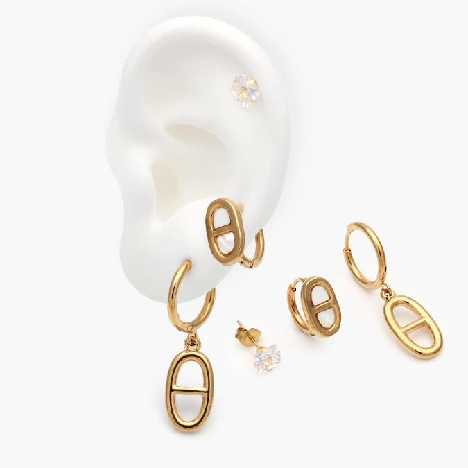 AA20050 Set Aretes Acero Inoxidable 50 - Imagen 1
