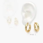 Aretes Lisos Acero Inoxidable 208