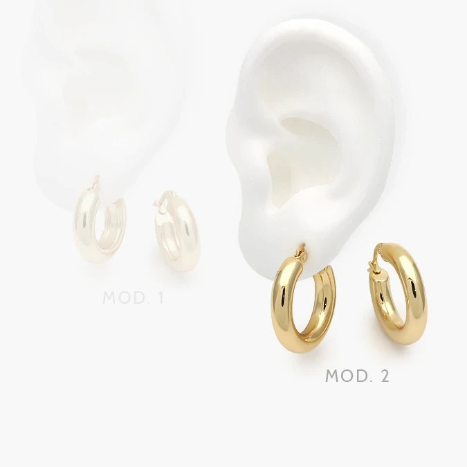 AA40208 Aretes Lisos Acero Inoxidable 208 - Imagen 1