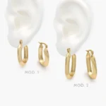 Aretes Lisos Acero Inoxidable 209 - Modelo 1