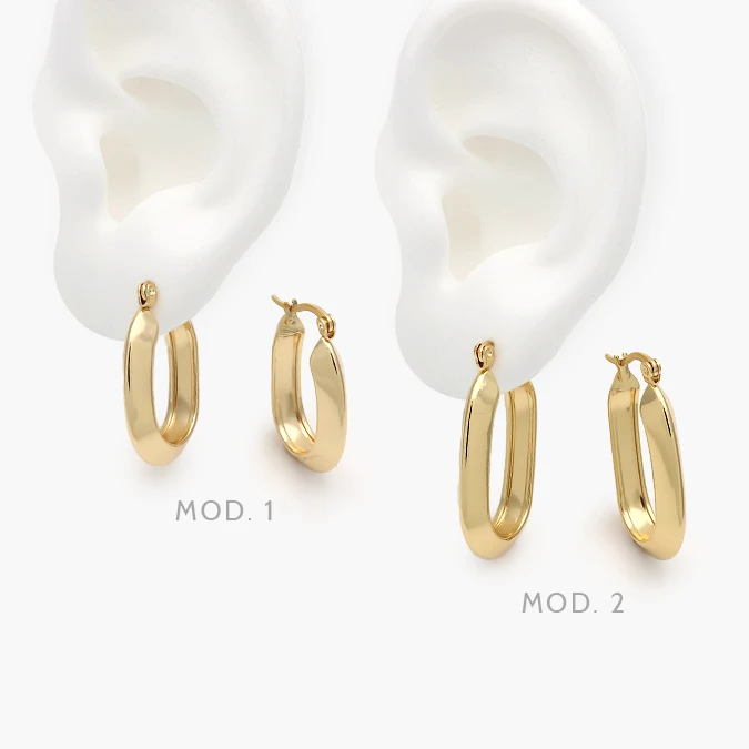 AA40209 Aretes Lisos Acero Inoxidable 209 - Imagen 1