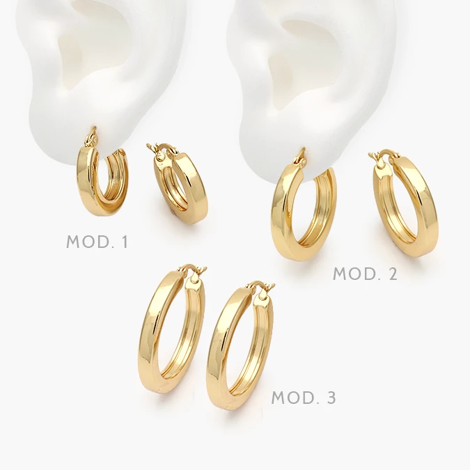AA40211 Aretes Lisos Acero Inoxidable 211 - Imagen 1