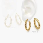 Aretes Torcidos Acero Inoxidable 212