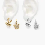 Hoops Mariposa Acero Inoxidable 254 - Oro