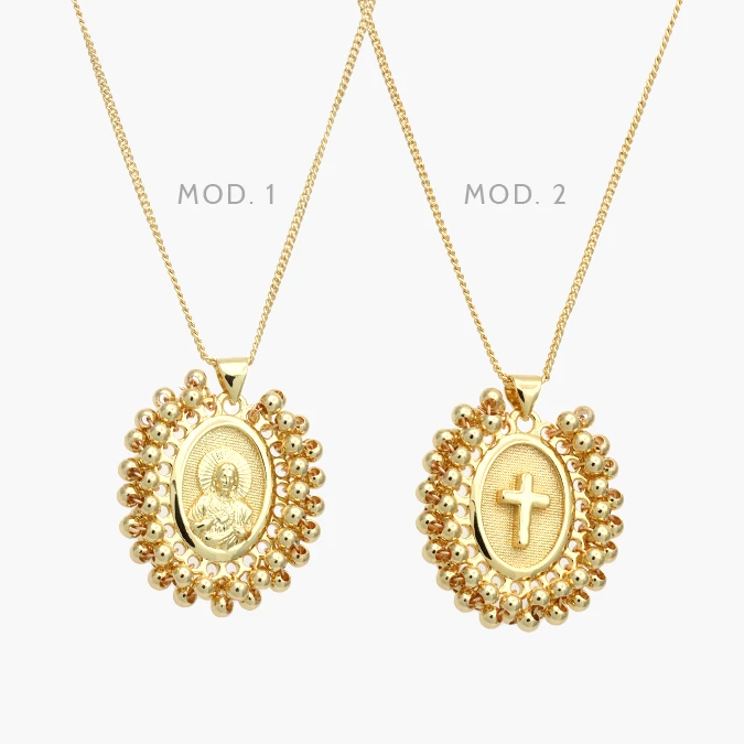 CDR0405 Collar Cristo Chapa de Oro 405 - Imagen 1
