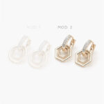 Arracadas Hoops Zirconias Blancas Chapa de Oro Grupo 60 - Modelo 1