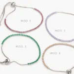 Pulso Tenis 2 mm. Zirconias Ajustable Chapa de Rodio 845