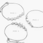 Pulso Moño Zirconias Blancas Ajustable Micropave Chapa de Rodio 864