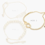 Pulso Ajustable Micropavé Chapa de Oro 838