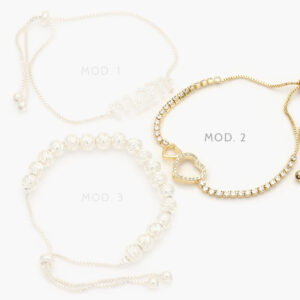 Pulso Ajustable Micropavé Chapa de Oro 838