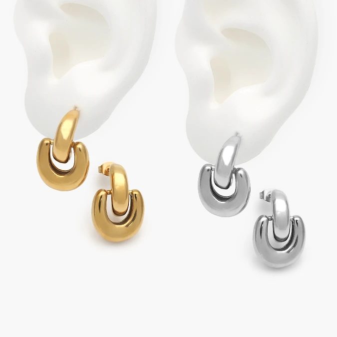 AA10310 Aretes Chunky Acero Inoxidable 310 - Imagen 1