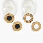 Aretes Esmalte Acero Inoxidable 319