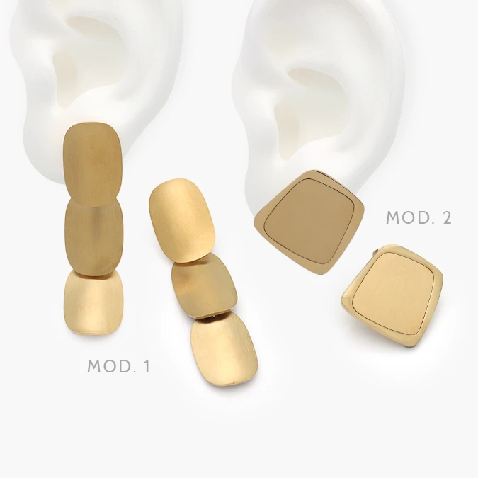 AA10320 Aretes Lisos Acero Inoxidable 320 - Imagen 1