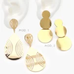 Aretes Largos Acero Inoxidable 324