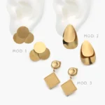 Aretes Lisos Acero Inoxidable 326
