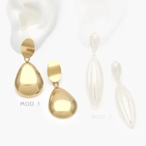 Aretes Largos Lisos Acero Inoxidable 333