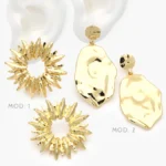 Aretes Largos Chunky Acero Inoxidable 338