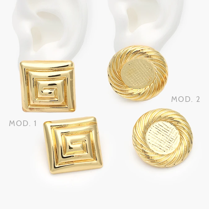 AA10341 Aretes Chunky Acero Inoxidable 341 - Imagen 1