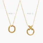 Collar Aro Liso Sin Piedras Acero Inoxidable 0608
