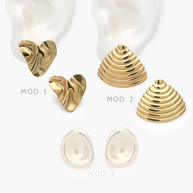 aa10317 Aretes Corazones Lisos Acero Inoxidable 317 - Imagen 1